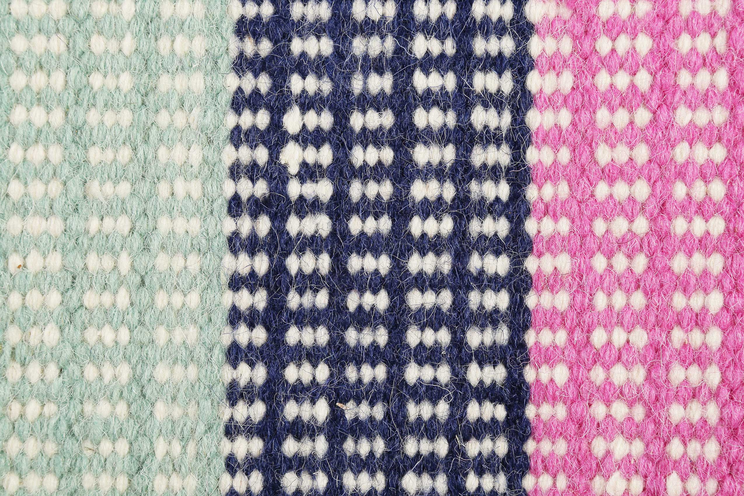 Esprit Kelim Teppich Blau Pink aus Wolle 