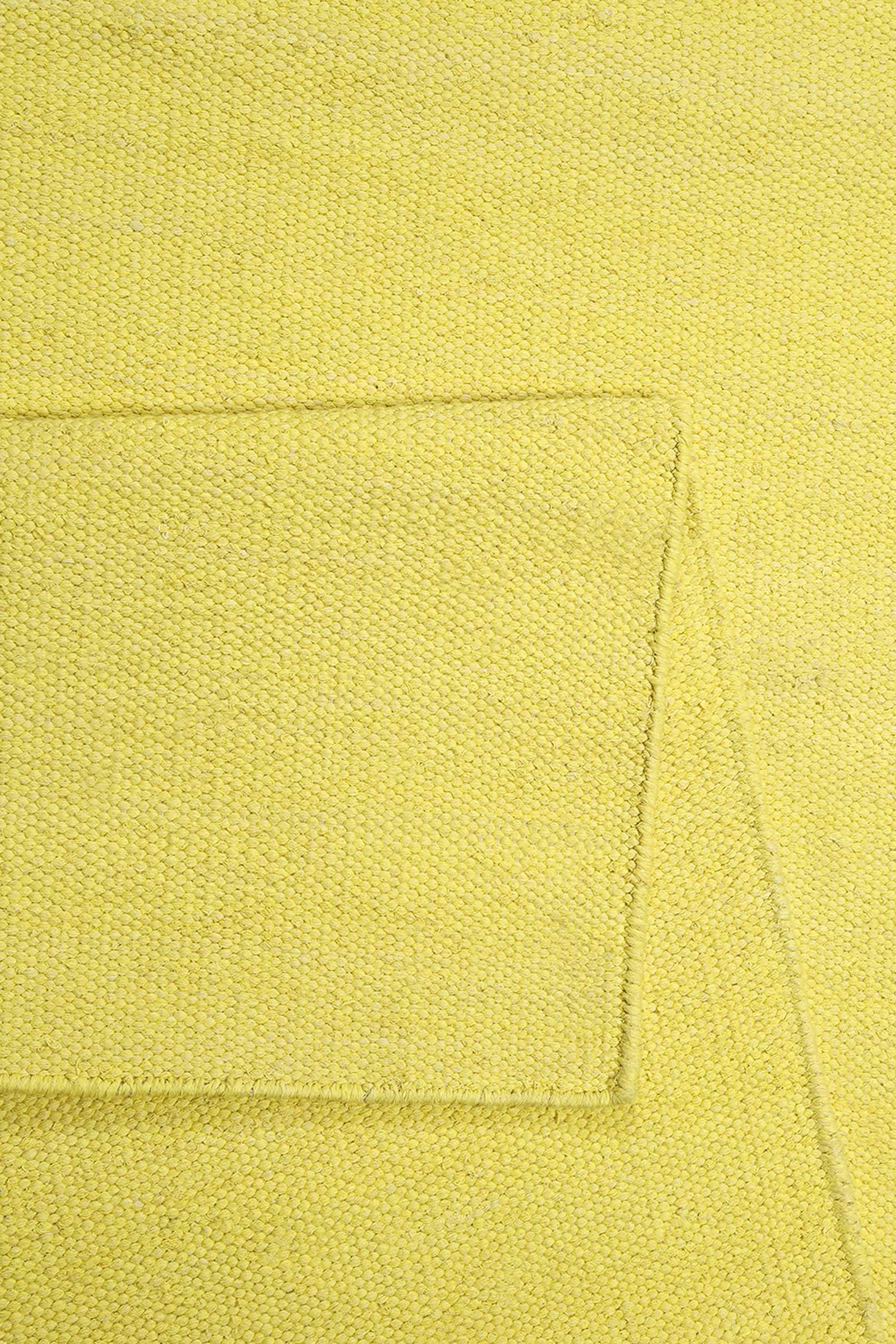 Esprit Kurzflor Teppich Gelb aus Baumwolle » Rainbow Kelim « – Outlet- Teppiche