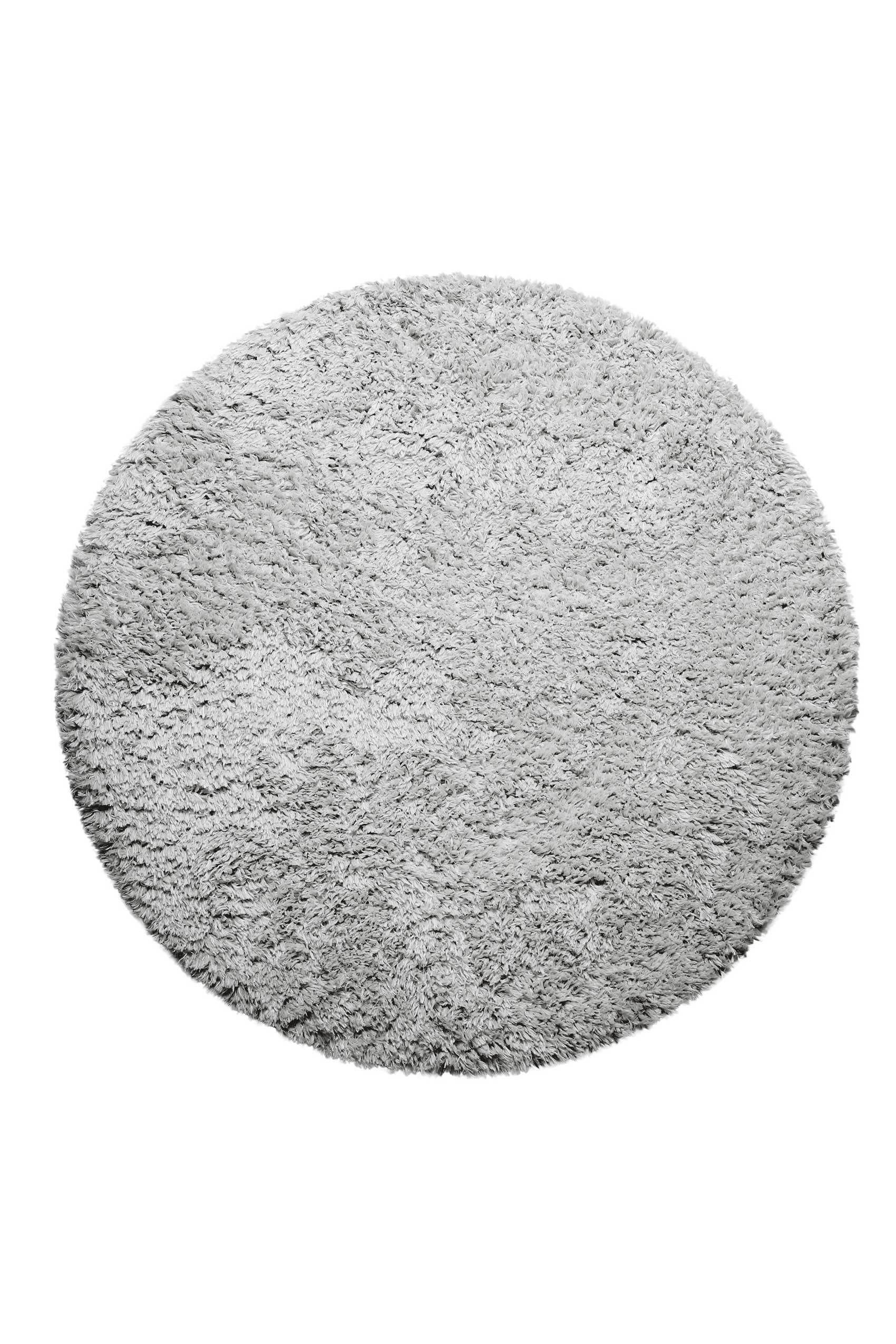 Nachhaltiger Teppich Rund Grau Silber soft & weich » Matteo « Homie Living - Ansicht 1