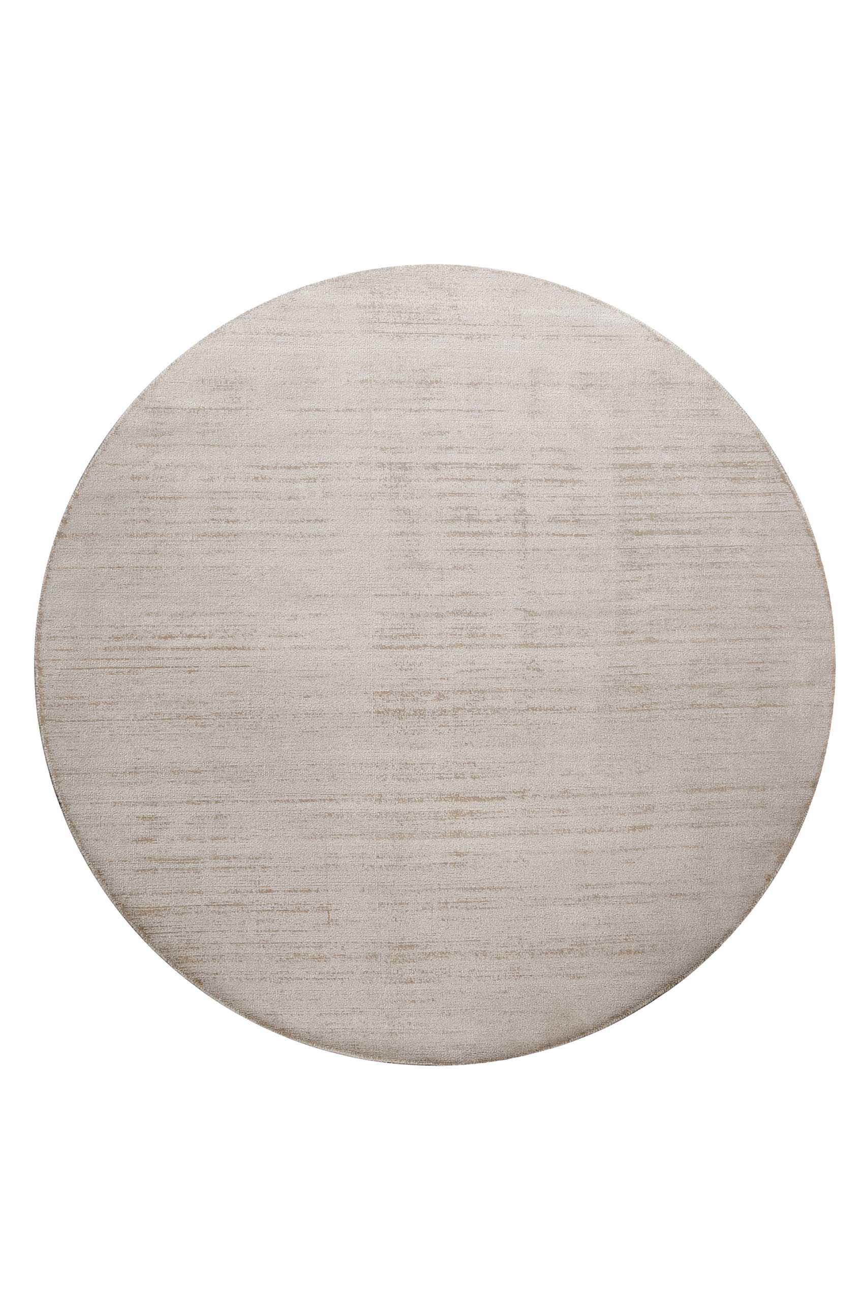 Teppich Rund Creme Beige Kurzflor 