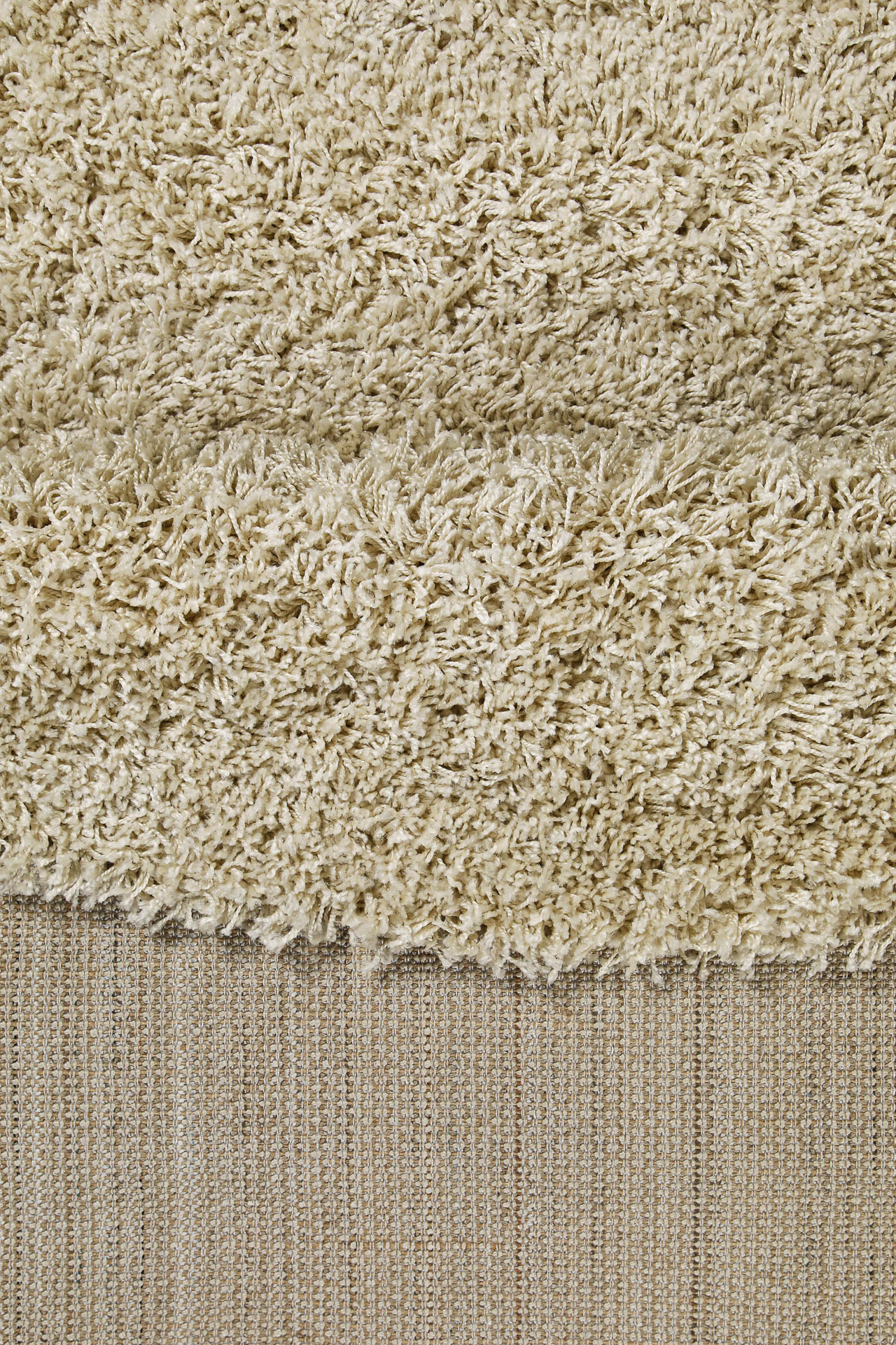 Hochflor Teppich Rund Beige 