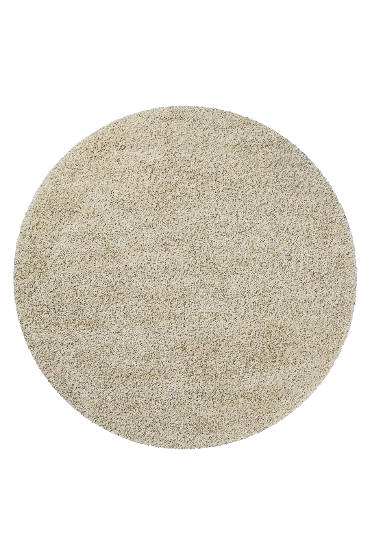 Hochflor Teppich Rund Beige 