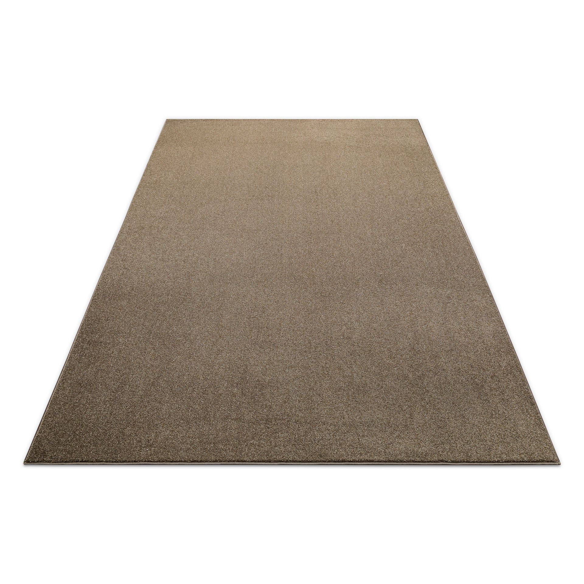 Kurzfor Teppich Braun Beige meliert 